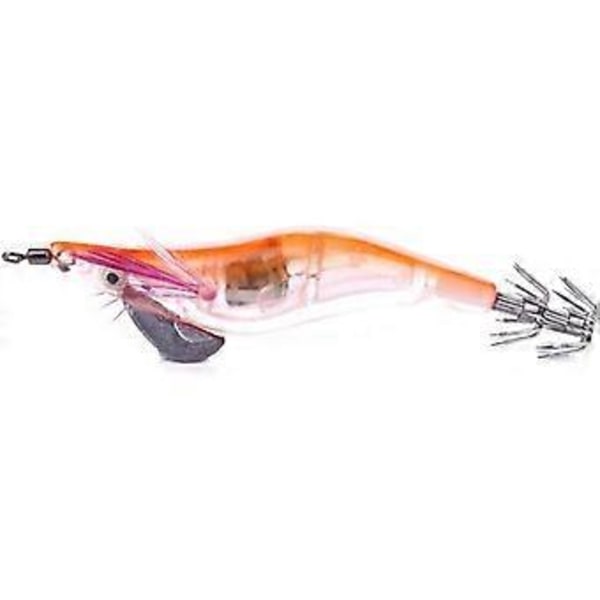 Fiskedrag Set Om 4 10.5Cm Räka Blinkande LED-Lampa Bläckfisk Jigg Fiskedrag Räkredskap Krok (Rosa+Orange+Grön+Lila)(4st)