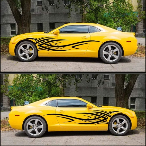 2 stk. Universal Flame Graphics Bil Auto Karosseri Side Sticker Flame
