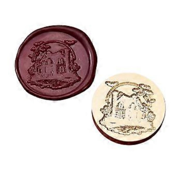 Rose Voks Segl Stempel Messing Hode Plante Forseglingsvoks Stempel for Invitasjon Gratulasjonskort Scrapbooking Dekorasjoner Haunted Castle