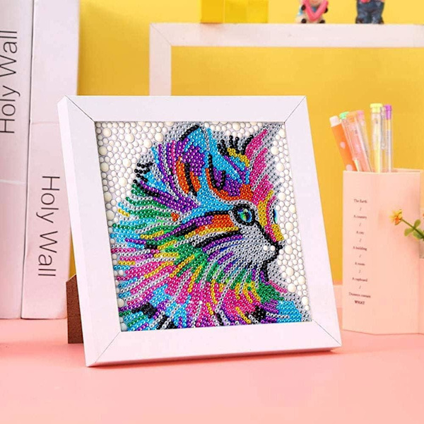 Timanttimaalaus Kissa - 18 X 18 Cm 5d Timanttimaalaus Täysi Versio