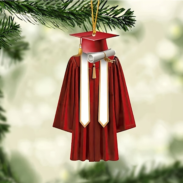 2025 Dimissionspynt Ornament Dimissionskåbe Ornament Red