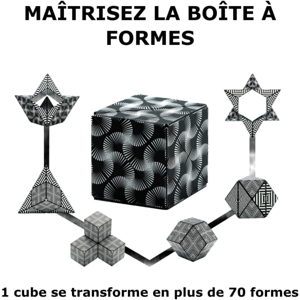 One Piece tredimensjonal magnetisk Rubiks kube (flammerød), A