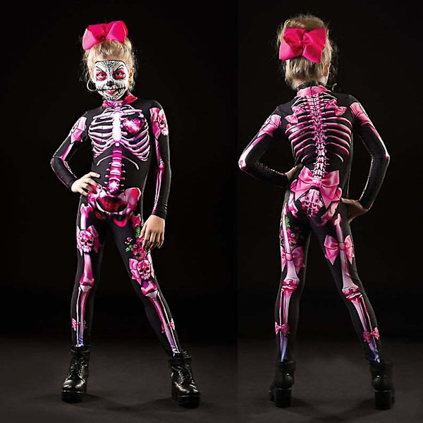 Ruusukallo Cosplay-asujuhla Pelottava Yksivärinen Esitysjuhla Halloween-asut.L.