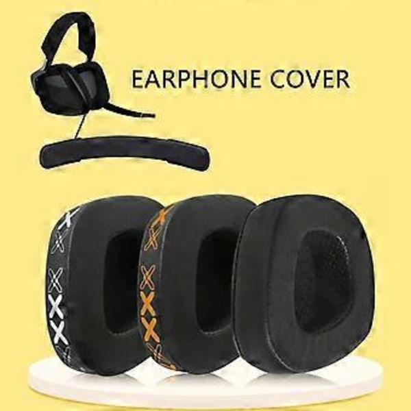 Komfortable ørepuder til headsets, ørepuder til professionelle gamere, avancerede støjreducerende ørepuder, udskiftning black print