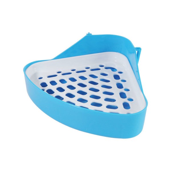 Potty Trainer Hörn Toalåda för Hamster Marsvin Fret Gerbil BLÅ