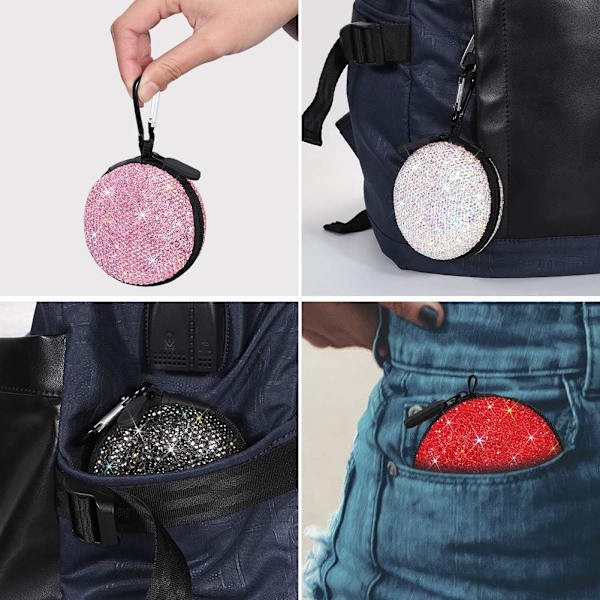 Øretelefonetui Ørepropper Små Bæreetuier Bling Rhinestone Krystal