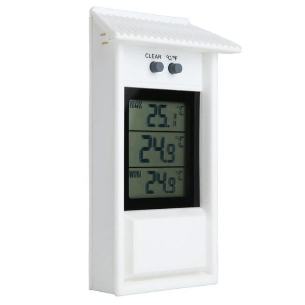 Vit - 1 st inomhus/utomhus digital termometer, utomhustemperatur