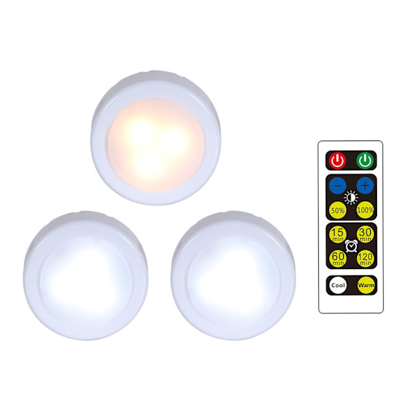 2 stk. Genopladelige Trådløse RGB LED Lampe, Dæmpbar LED Vindue Lys