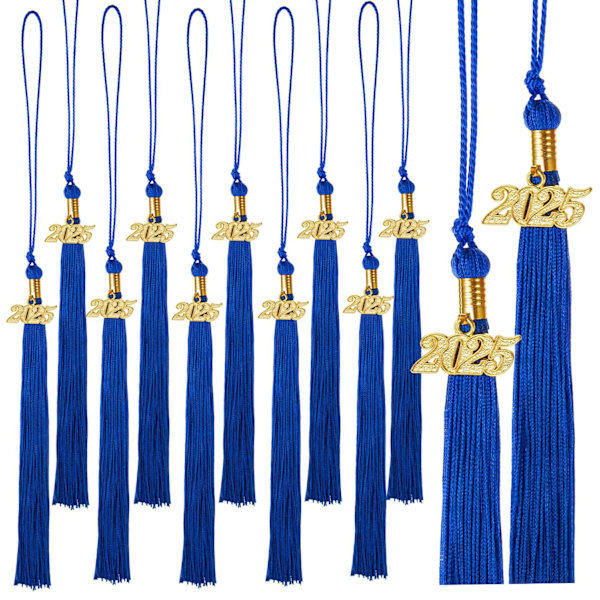 12 stk. dimissionskvaster akademiske dimissionshue kvaster dimissionshat dekorationer DIY kvaster Blue