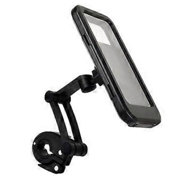 Vandtæt cykeltelefonholder 360 grader justerbar ABS PVC nylon cykeltelefontaske til 22 til 28 mm stangtelefon under 6,7 tommer