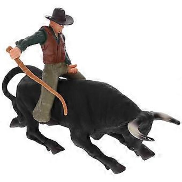 1 Setti Simulaatio Lännen Cowboy Härkä Malli Koriste Lasten Staattinen Matadori Lelu
