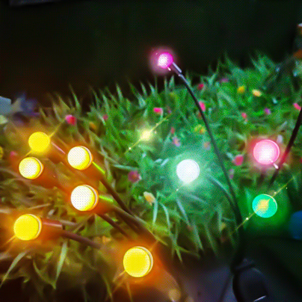 Solcelled LED Lys i Firefly-Form Vanntett Dekorasjon Varmt Lys L