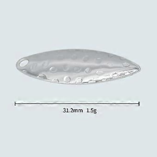 Fiskeskedar Spinner - Spinner Fiskespinnare Skedar för Betestillverkning Fiskeredskap DIY Fisketillbehör 20ST (SilverA) Silver A