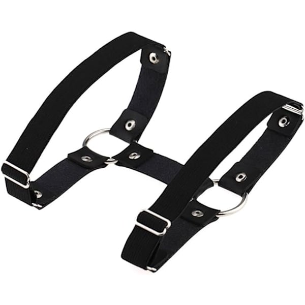 2 st Justerbara Rad Läder Benband Garter Bälte Punk Gothic