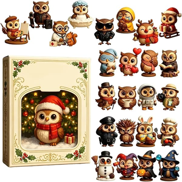 Julekalender, Mini Uglefigur, Julekalenderleke