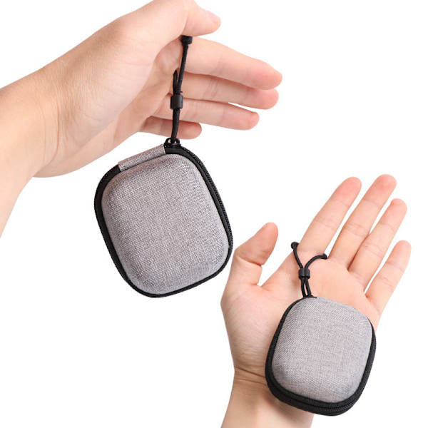 2-pack rosa öronsnäckor hörlurar headset bärväska