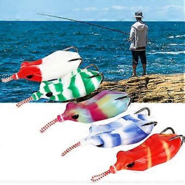 5 kpl Trout Swimbait Topwater Sammakko Vieheet Setti Sammakko Vaappu Vieheet Kalastusvieheet Simuloidut Pehmeät Sammakko Syötit Koukulla