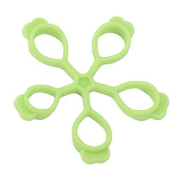 Silikone Fingerstrækker Blomsterform Springback Dekompression Håndgreb Forstærker til Kontor Udendørs (Lysegrøn 3 kg) Light Green 6.6lb