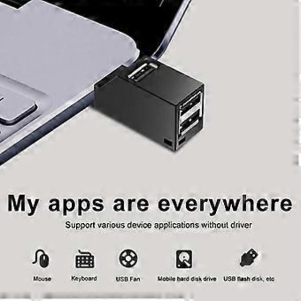 USB Konverter USB3.0 Hub 3 Port Utvider HUB USB2.03.0 Splitter Datamaskin USB Én