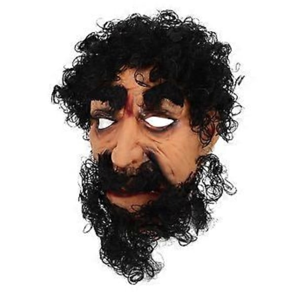 Halloween-juhlien partanaamio hiusparralla, lateksinaamio esityksiin ja cosplayhin