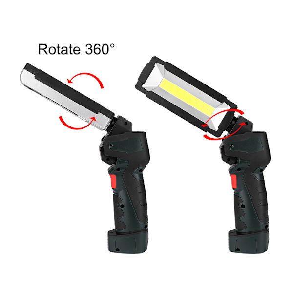 LED Lommelykt COB Arbeidslys, Bærbar USB Oppladbar Inspeksjonslys