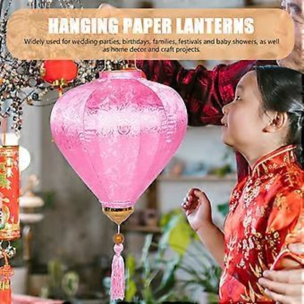 Vietnam Lantern 12 Tommers Festival Lantern Dekor Tradisjonell Lantern