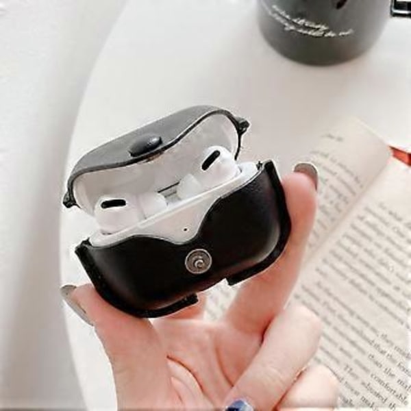 Lyxigt PU-läderfodral med spänne för Apple Trådlösa Hörlurar AirPods 3 Mjukt Läder 01 Case