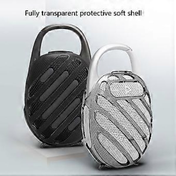 Högkvalitativt skyddsfodral för CLIP 5 Bluetooth-kompatibla enheter, mjukt fodral som sitter tätt med enkel åtkomst, transparent transparent