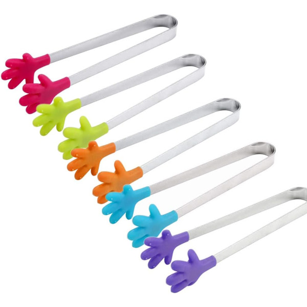Pink, Lilla, Blå, Grøn, Gul - 5 Stykker Mini Rustfrit Stål