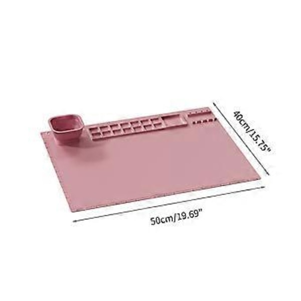 Silikone Håndværksmåtte Vandtæt Akvarelmaling Pad til DIY Projekter Fremstilling Akvarel Håndværk Resin Form Støbning Violet Violet