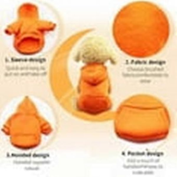 Kæledyrstøj Lomme Sweatshirt Orange
