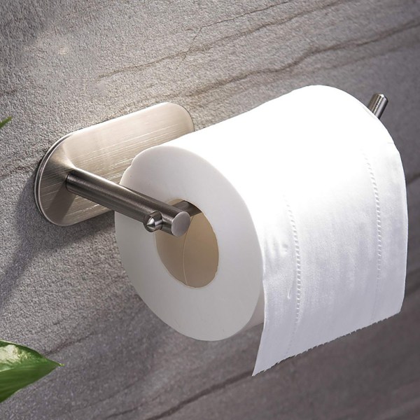 Toalettpappershållare, självhäftande toalettpapper i rostfritt stål Ho