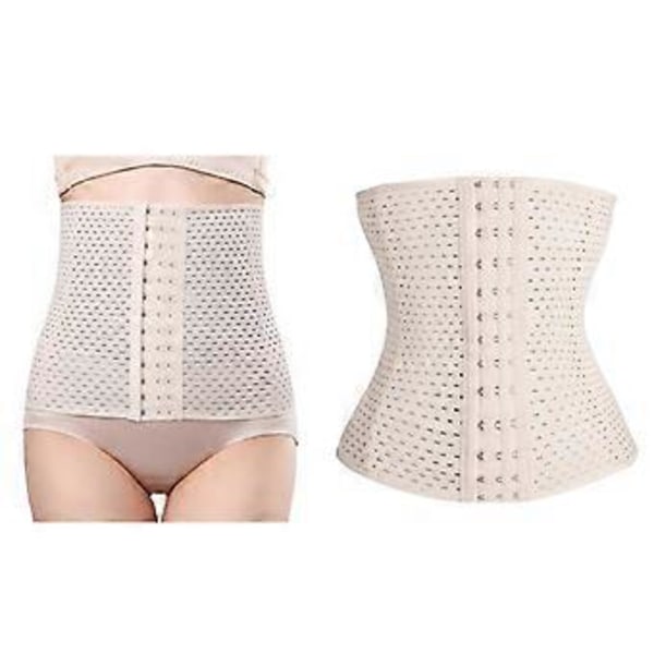 Hengittävä vyötärö-vatsakorsetti vartalonmuokkaaja XS (Beige L) Beige L
