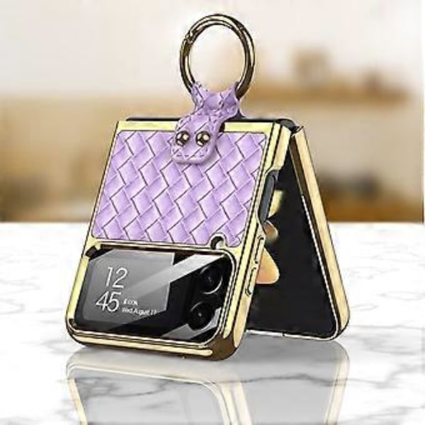 Kudottu Tekstuuri Kotelo Samsung Galaxy Z Flip4:lle (Sininen) Gold