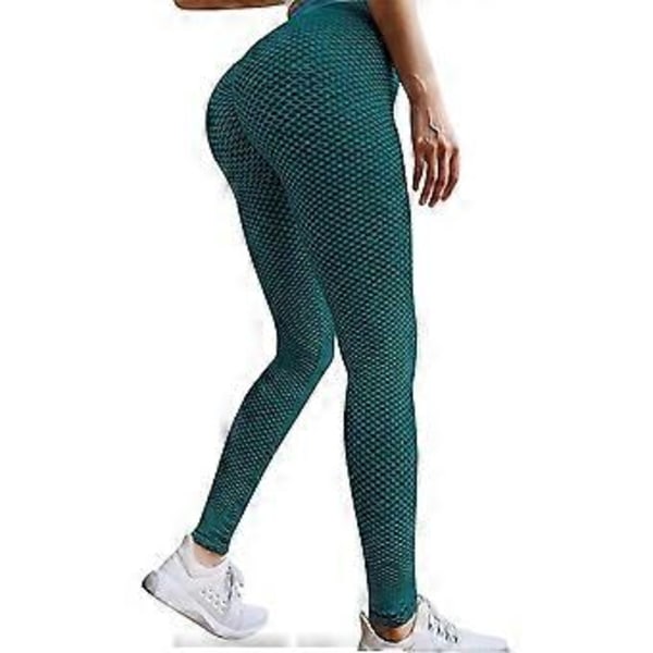 Dame Bubble Hip Butt Løftende Anti Cellulite Leggings Høj Talje Træning Mavekontrol Yoga Tights (style696)