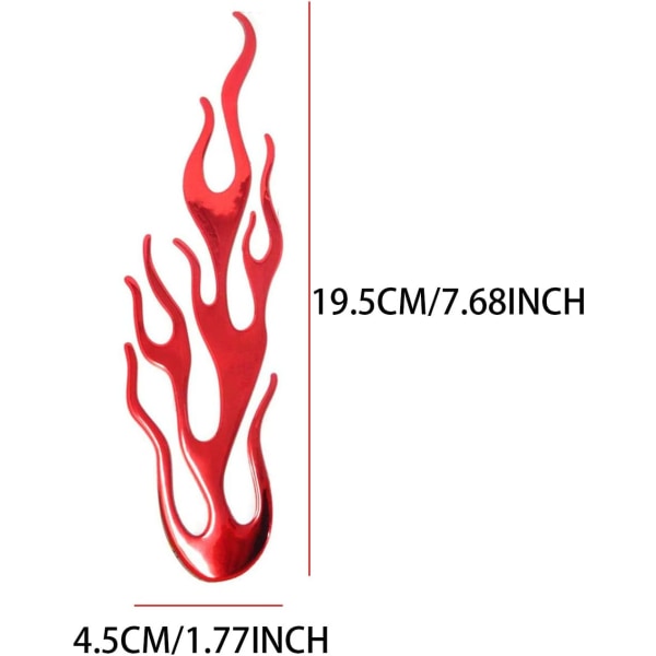 4 x flamme klistremerker for motorsykkelhjelmer, bildekorasjon