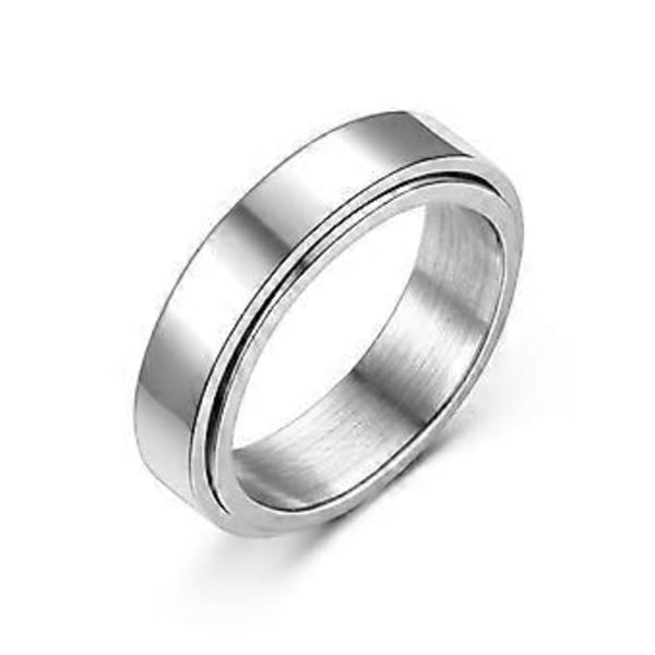 Par Ring Rustfrit Stål Roterbar Ring Silver 10