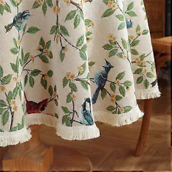 Mångsidig Duk Mjukt Tyg Bordsdukar Sommar Blommig Bordsöverdrag 100cm/150cm/120cm Storlek Köksbordsöverdrag Vinröd Burgundy 120cm