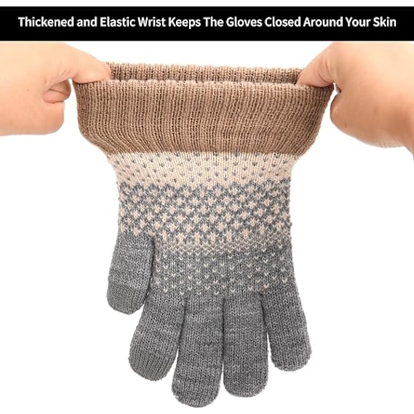 Termiska handskar för kvinnor Vinter Touch Screen Handskar Elastiska Varma Kni