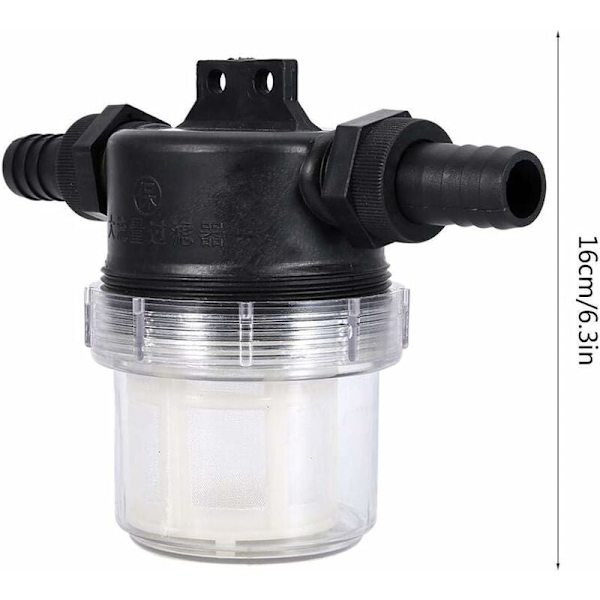 Vannpumpefilter Nettsprinkler Justerbar In-Line Transparent Mesh Sil