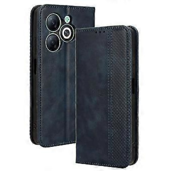 Infinix Smart 8 4G X6525 / Smart 8 HD 4G Retro PU-nahkainen puhelinkotelo lompakkotelineellä Style D