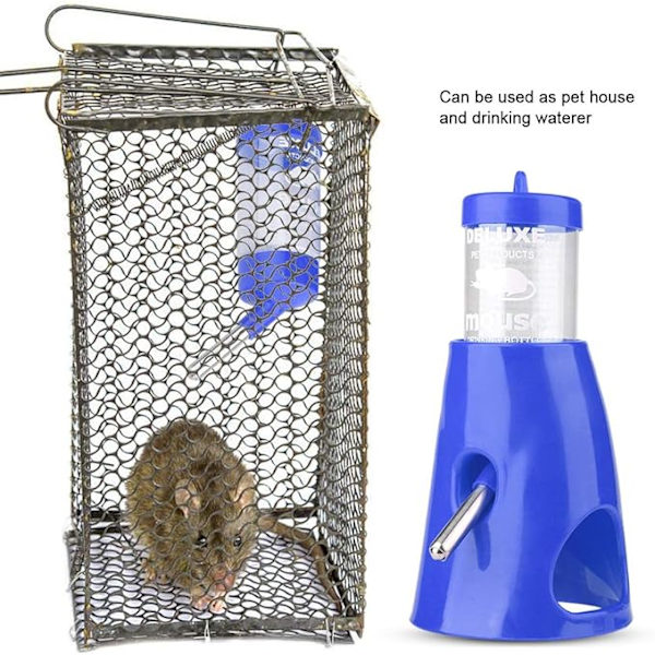 2-i-1 Vannflaske for Hamsterhus, Vannbeholder, Vannflaske, Vanntett
