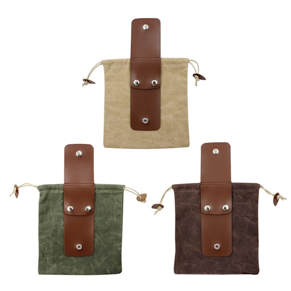 Foldbar Fôrveske for Fotturer, Foldbar Skinnlerret Snøring