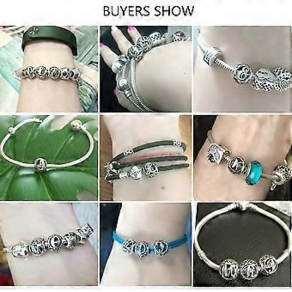 Dame Sølv CHARM 925 For armbånd, charms smykkeanheng 26 initialer for diy colliersstyle 1 SIZE 2
