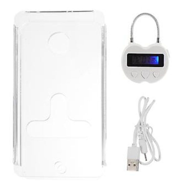 1 Set Timer Telefonlås Med Låda Autonom Tidslås Hjärtformat Lås