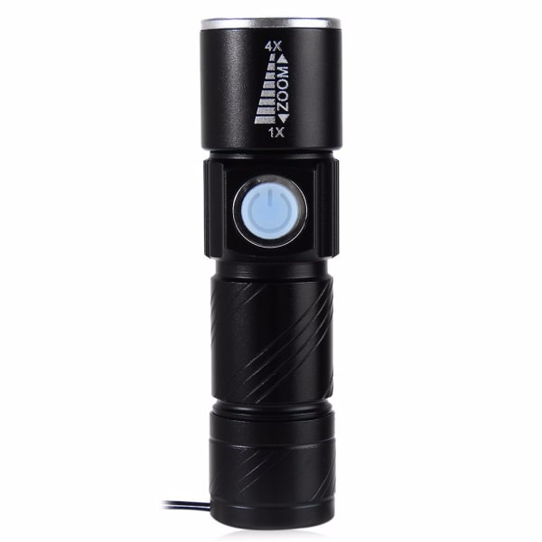 USB mini torch aluminium alloy torch LED strong light rechargeab