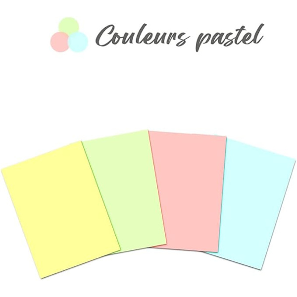 Genanvendelig notesblok 5 x 100 ark 51x38mm