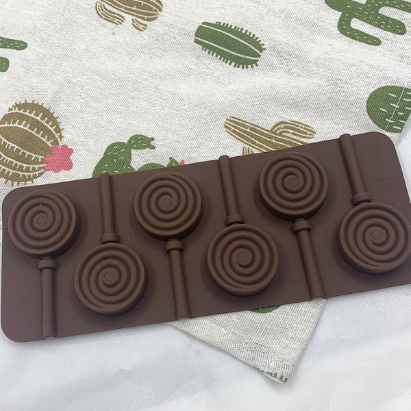 Kakform Lollipop Form 6 Håls Silikonform Isbit Choklad