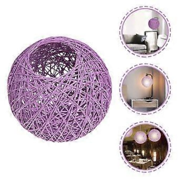 Papir Rattan Kugle Loftlampe Dæksel Lampeskærm Hjem Loftlampeskærm