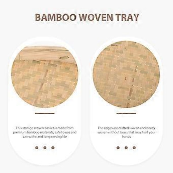 Bambu Väv Torkbricka Torka Mat Fruktkorg Multifunktionell Mat Snacks Bricka